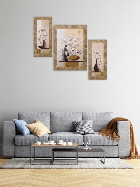 Indianara Set of 3 Beige & White Flowers in Vases Framed Wall Paintings without Glass
Indianara Set of 3 Beige & White Flowers in Vases Framed Wall Paintings without Glass