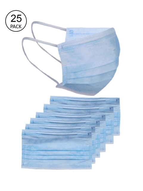 OOMPH Unisex Pack Of 25 Blue Solid Surgical Disposable Masks