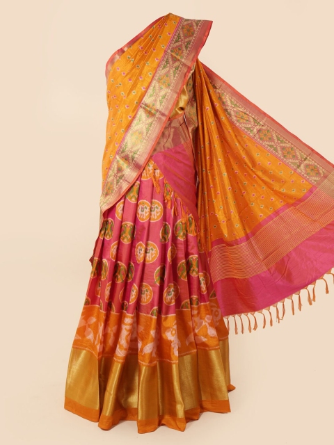 Pothys Multicoloured Printed Art Silk Half Saree, Multi