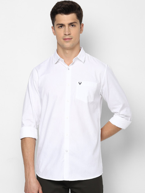 Allen Solly Men White Pure Cotton Slim Fit Solid Casual Shirt 
Allen Solly Men White Pure Cotton Slim Fit Solid Casual Shirt