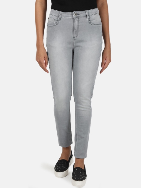 Monte Carlo Women Grey Regular Fit Mid-Rise Clean Look Jeans