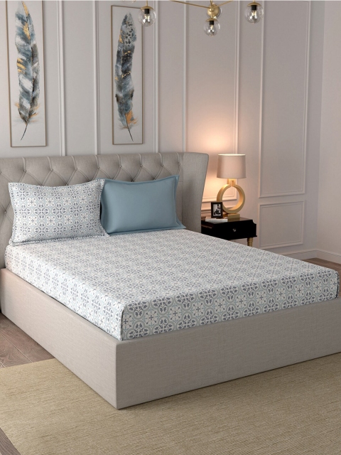 In-House by maspar White & Blue Ethnic Motifs 210 TC Cotton 1 King Bedsheet with 2 Pillow Covers
In-House by maspar White & Blue Ethnic Motifs 210 TC Cotton 1 King Bedsheet with 2 Pillow Covers