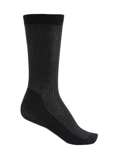 RICHARD PARKER by Pantaloons Men Black & Grey Patterned Calf-Length Socks