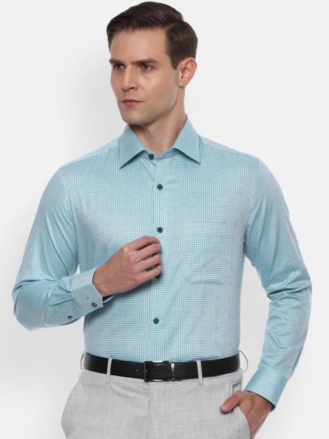 Louis Philippe Men Blue Regular Fit Self Design Casual Shirt