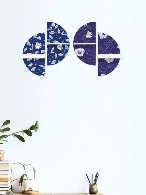 RANDOM Set of 4 Multicoloured Printed MDF Semi Circular Wall Shelf with White Plates, Multi
RANDOM Set of 4 Multicoloured Printed MDF Semi Circular Wall Shelf with White Plates, Multi