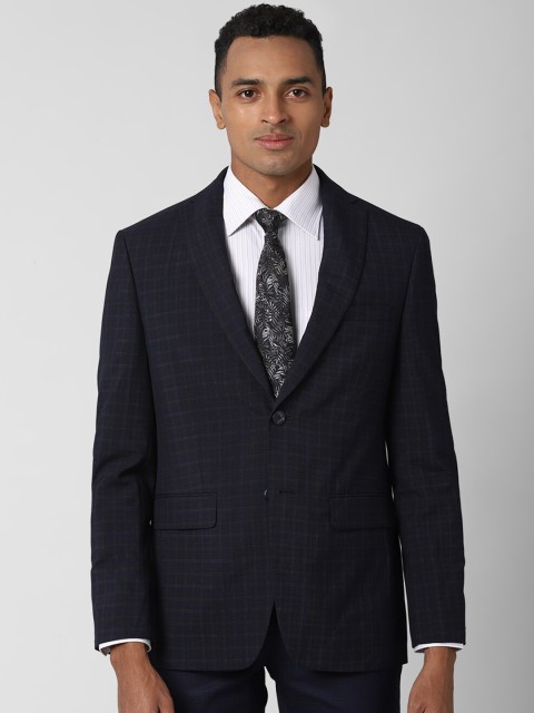 Peter England Elite Men Navy Blue Checked Single-Breasted Slim-Fit Formal Blazer
Peter England Elite Men Navy Blue Checked Single-Breasted Slim-Fit Formal Blazer