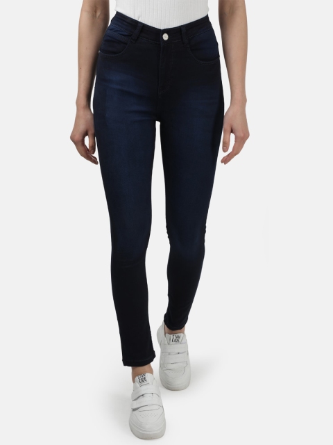 Monte Carlo Women Blue Skinny Fit Mid-Rise Clean Look Jeans