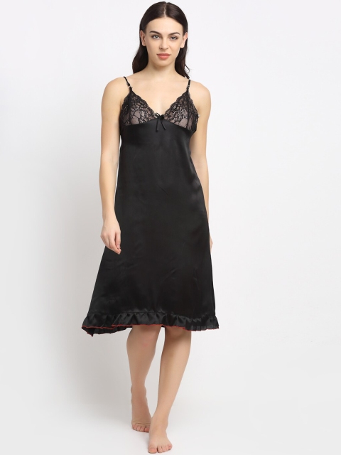 Secret Wish Black Solid Baby Doll