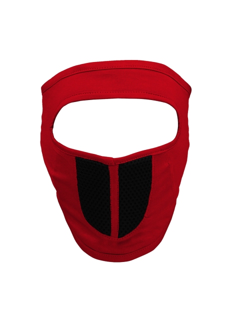 Blacksmith Unisex Red & Black Colourblocked 6-Ply Reusable Cloth Mask