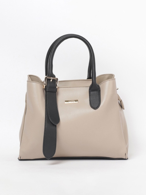CODE by Lifestyle Brown Colourblocked Handheld Bag