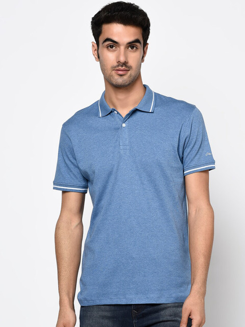 Octave Men Blue Solid Polo Collar T-shirt 
Octave Men Blue Solid Polo Collar T-shirt