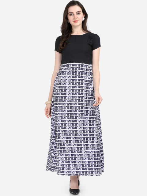 Florence Women Black Printed Maxi Dress