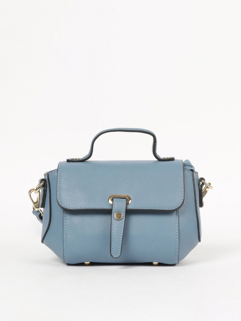 Ginger by Lifestyle Navy Blue Solid Satchel