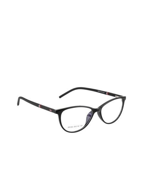 Gold Berg Women Black Solid Full Rim Cateye Frames GB-99106_BLK