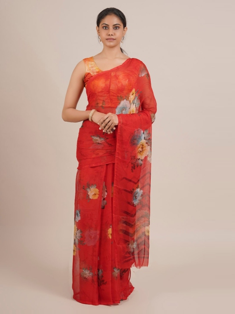Pothys Red Woven Design Saree