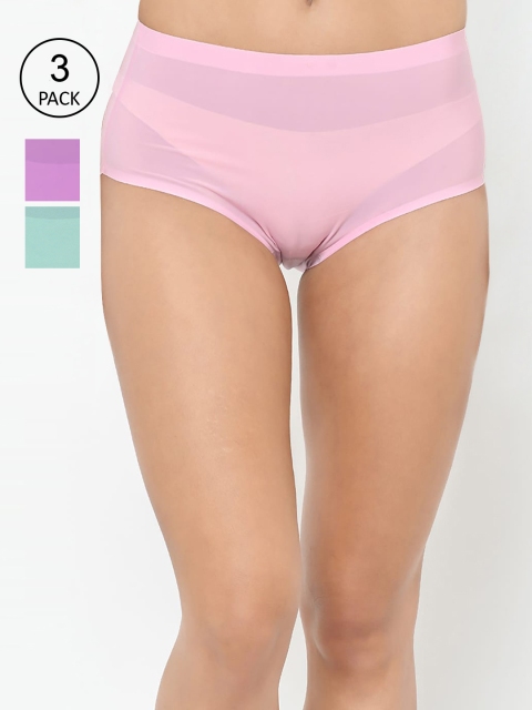 Cosmo Lady Women Pack Of 3 Assorted Seamless Hipster Briefs 271043packof3-green-pink-purple-XL
Cosmo Lady Women Pack Of 3 Assorted Seamless Hipster Briefs 271043packof3-green-pink-purple-XL