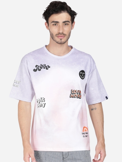 Breakbounce Men Multicoloured Printed Round Neck T-shirt, Multi