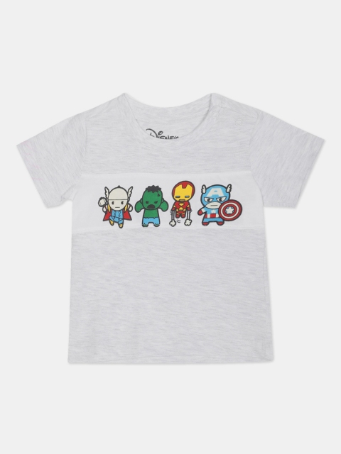 Colt Boys Grey Avengers Printed Round Neck T-shirt