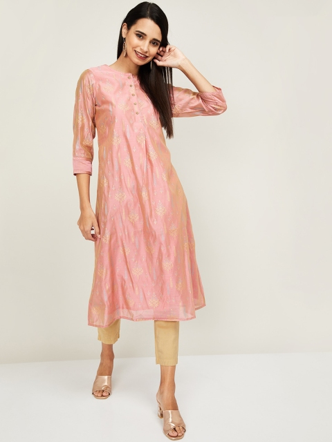 Melange by Lifestyle Women Pink Ethnic Motifs Printed Kurta