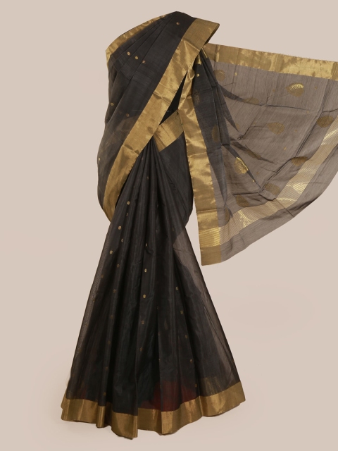 Pothys Grey Pure Silk Woven Design Kanjeevaram Saree