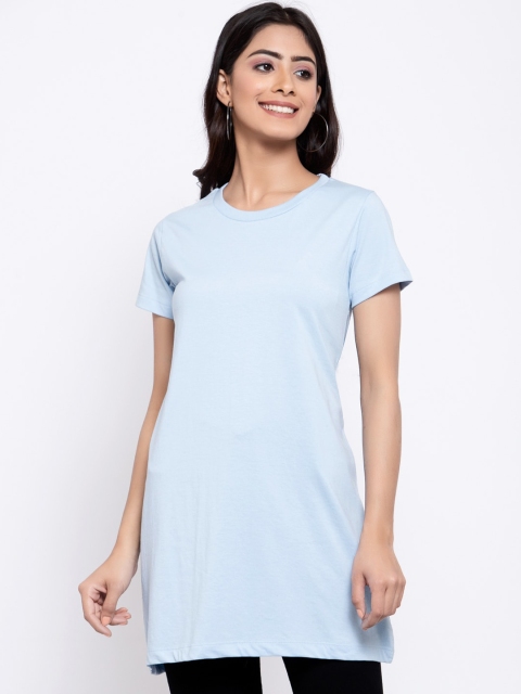 Kalt Women Blue Solid Tunic