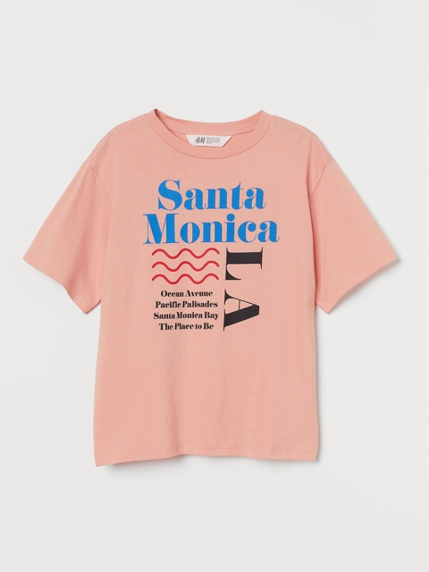 H&M Girls Pink & Blue Oversized T-shirt