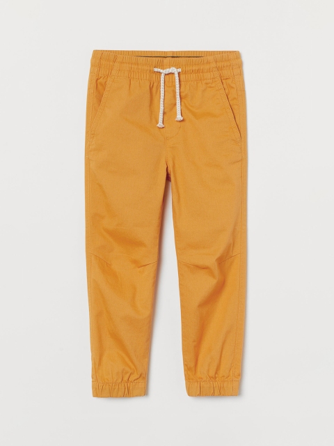 H&M Boys Mustard Yellow Twill Pull-On Trousers