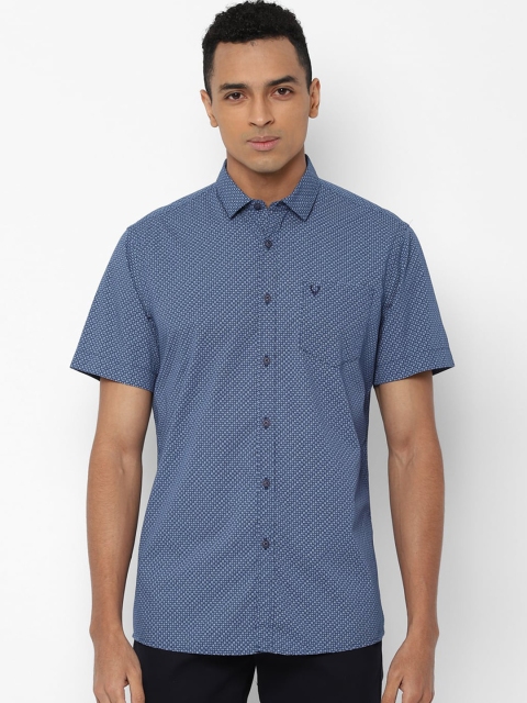Solly Jeans Co. Men Blue Regular Fit Printed Casual Shirt