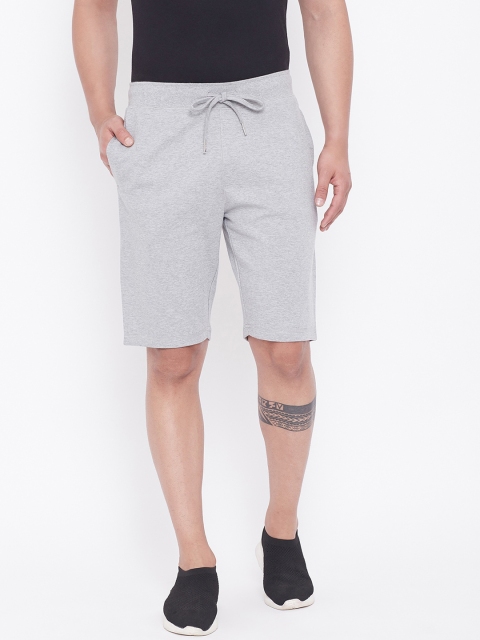 HARBORNBAY Men Grey Solid Regular Shorts