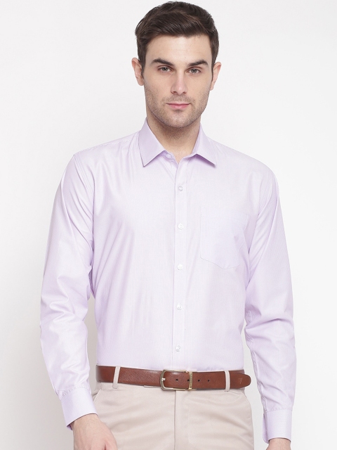 GHPC Men Purple Regular Fit Self Design Casual Shirt