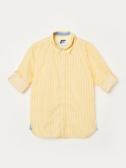 Fame Forever by Lifestyle Boys Yellow Slim Fit Striped Casual Shirt 
Fame Forever by Lifestyle Boys Yellow Slim Fit Striped Casual Shirt