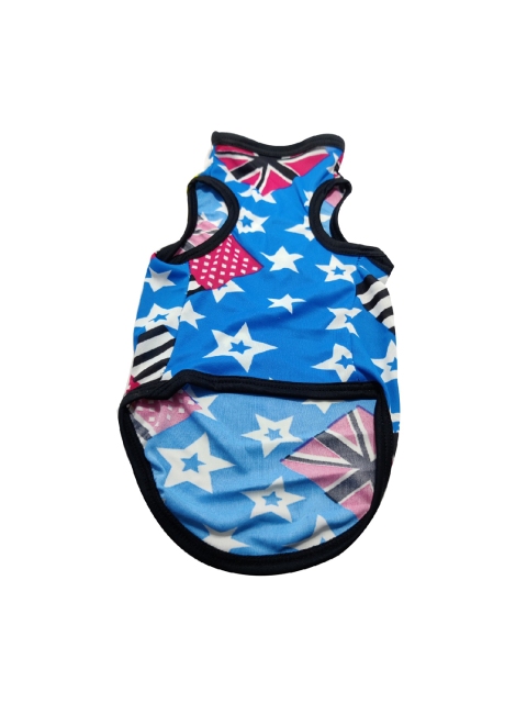 PETS EMPIRE Blue & Pink Printed Dog T-Shirt