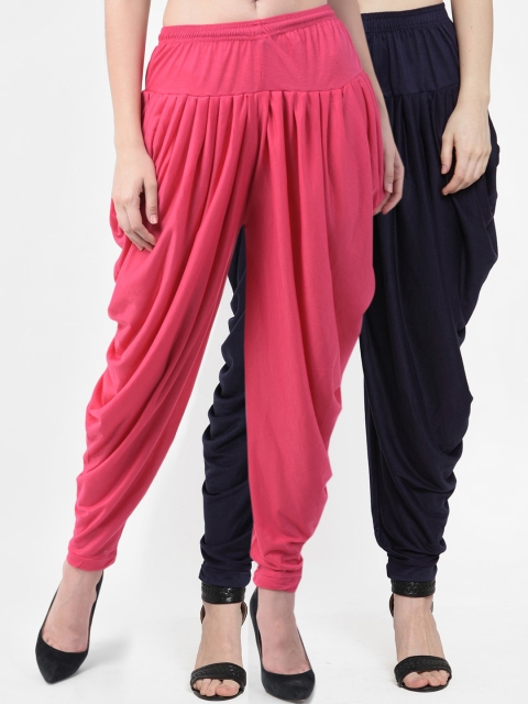 GRACIT Women Pack Of 2 Solid Dhoti Salwars, Pink