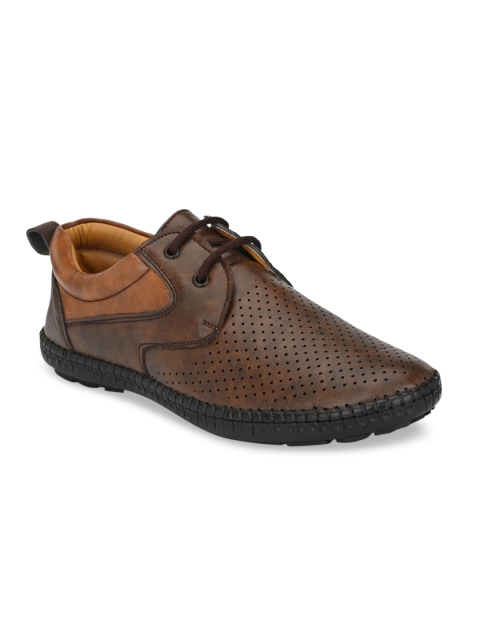 Mactree Men Brown Perforated Derbys
