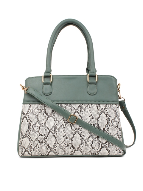 LEGAL BRIBE Green Animal Printed Handheld Bag
