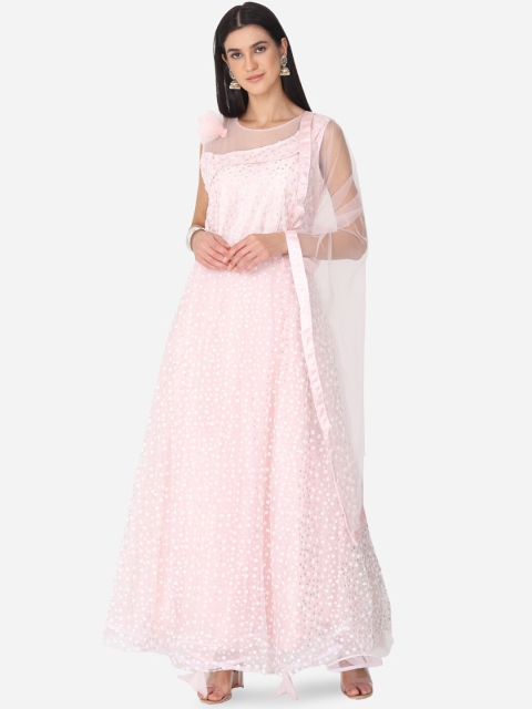 BOMBAY SELECTIONS Women Pink Embroidered Thread Work Kurta