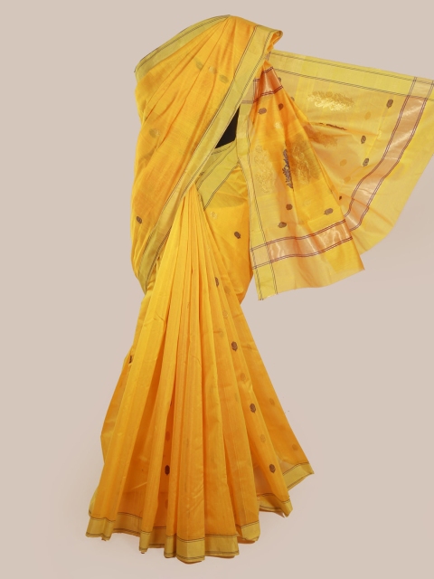 Pothys Yellow Pure Silk Woven Design Kanjeevaram Saree