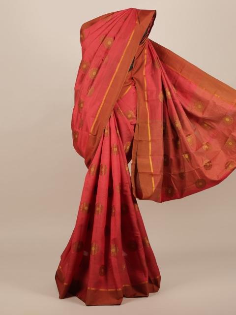Pothys Red Woven Design Jute Silk Saree
