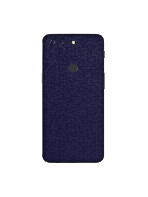 Trendy Skins Navy Honeycomb Pattern OnePlus 5T Mobile Skin, Navy blue