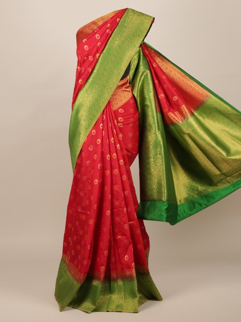 Pothys Red Woven Design Jute Silk Saree