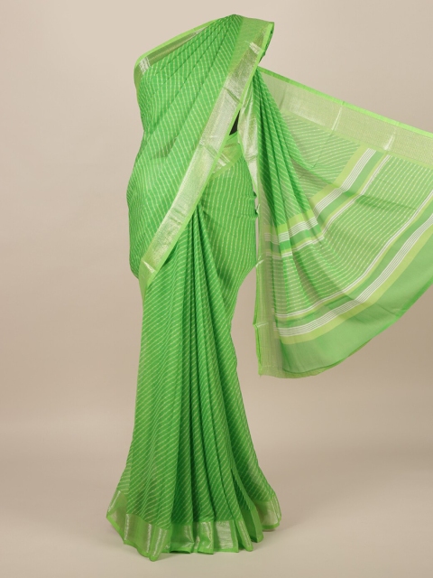 Pothys Green Striped Saree