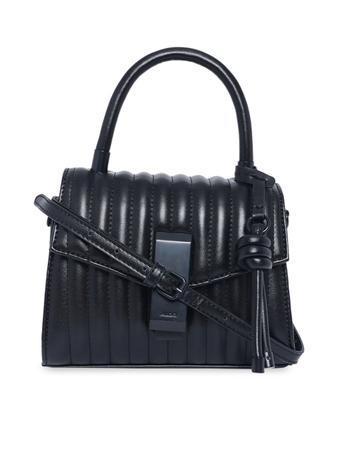 ALDO Black Textured Satchel