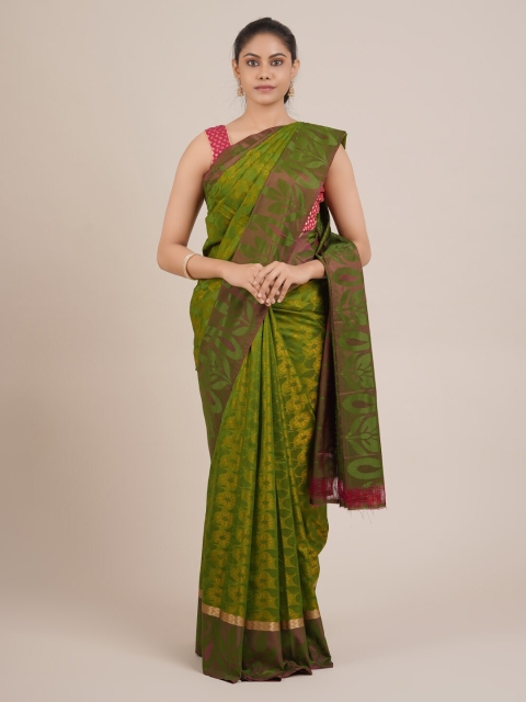 Pothys Green Woven Design Art Silk Saree