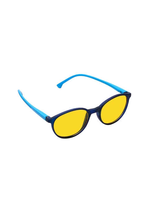 VAST Unisex Yellow Lens & Blue Oval Sunglasses with UV Protected Lens 7724