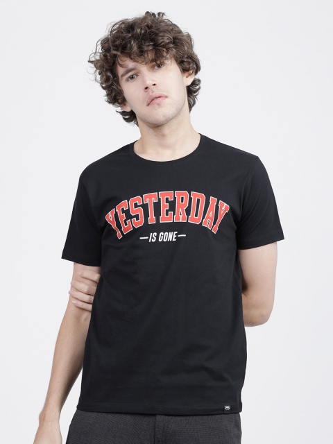 Ecko Unltd Men Black Printed Round Neck T-shirt