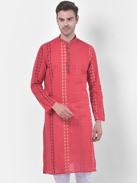 LAMAAYA Men Pink Printed Kurta
LAMAAYA Men Pink Printed Kurta