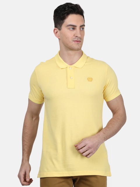 Monte Carlo Men Yellow Solid Polo Collar T-shirt
Monte Carlo Men Yellow Solid Polo Collar T-shirt