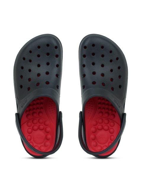Crocs Unisex Black & Red Solid Clogs