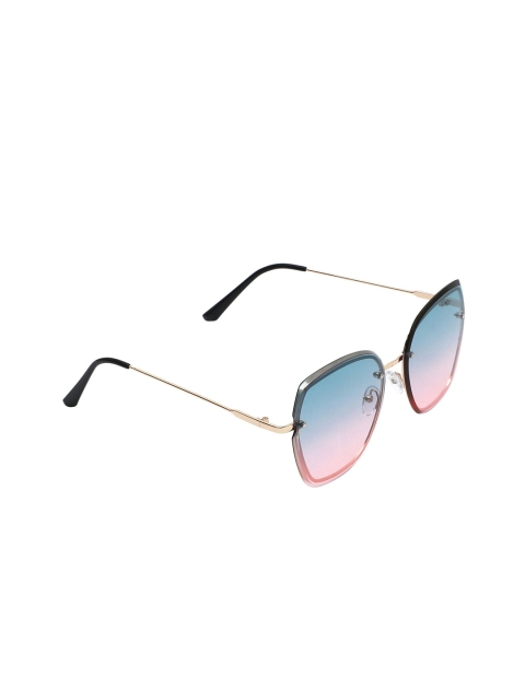 Floyd Women Blue Lens & Gold-Toned Cateye Sunglasses with UV Protected Lens RL4