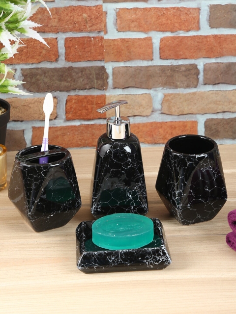 House Of Accessories Set Of 4 Black & White Marble Print Ceramic Bathroom Accessories
House Of Accessories Set Of 4 Black & White Marble Print Ceramic Bathroom Accessories